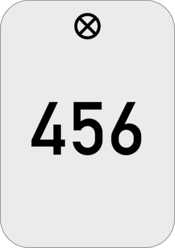 Werkzeugmarke Rechteck Aluminium silber matt mit Zifferngravur