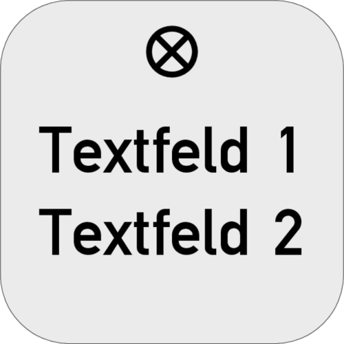 Werkzeugmarke Quadrat Aluminium silber matt mit Textgravur