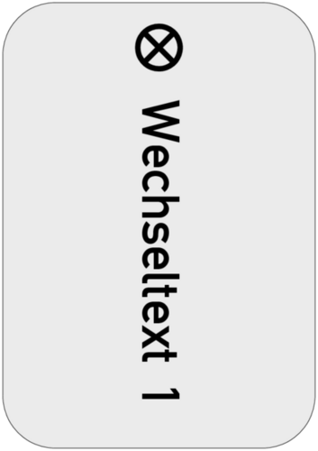 Werkzeugmarke Rechteck Aluminium silber matt mit Textgravur