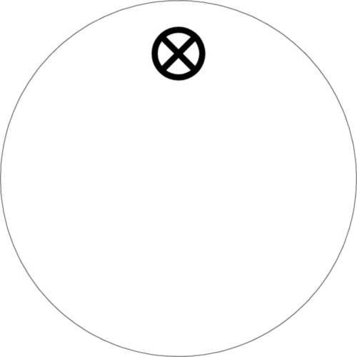 Werkzeugmarke Ø 30 mm Kunststoff weiß blanko