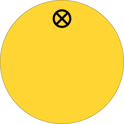 Werkzeugmarke Ø 30 mm Kunststoff gelb blanko