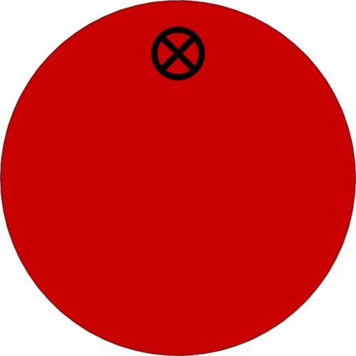 Werkzeugmarke Ø 30 mm Kunststoff rot blanko