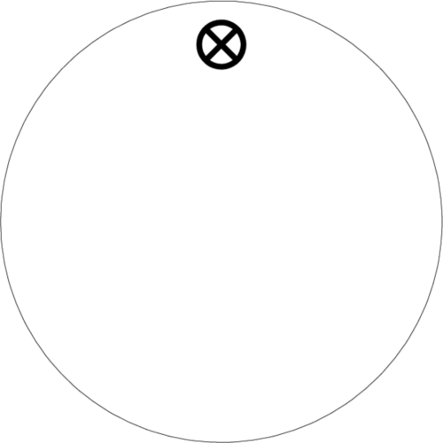 Werkzeugmarke Ø 40 mm Kunststoff weiß blanko