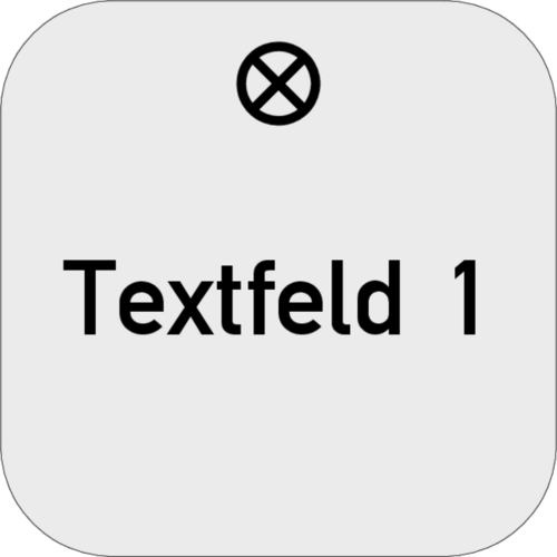 Werkzeugmarke Quadrat Aluminium silber matt mit Textgravur