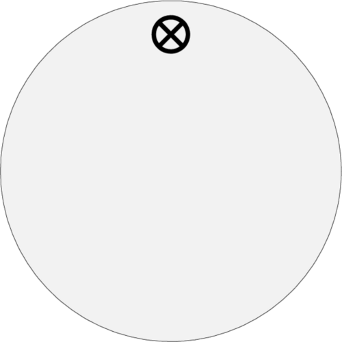 Werkzeugmarke Ø 40 mm Edelstahl geschliffen blanko