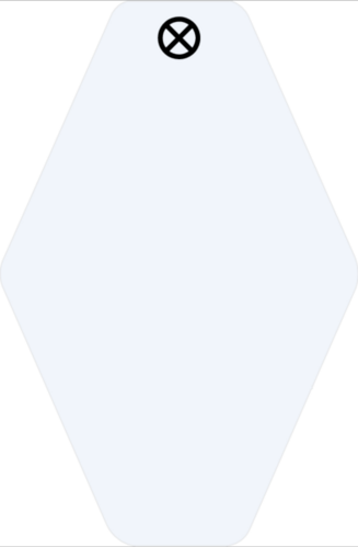 Werkzeugmarke Raute Kunststoff weiß blanko