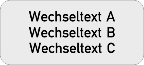 Einlegeschild 42x19x0,8 mm Kunststoff silbermetallic,  selbstklebend, 3-zeilig
