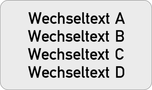 Einlegeschild 37x22x0,8 mm Kunststoff silbermetallic,  selbstklebend, 4-zeilig