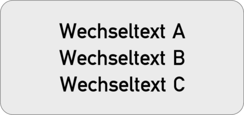 Einlegeschild 57x27x0,8 mm Kunststoff silbermetallic,  selbstklebend, 3-zeilig