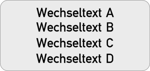 Einlegeschild 57x27x0,8 mm Kunststoff silbermetallic,  selbstklebend, 4-zeilig